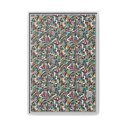 Digital Street Art Urban Street Style Matte Canvas, Framed (multi-color) - 8404 Design-74 A
