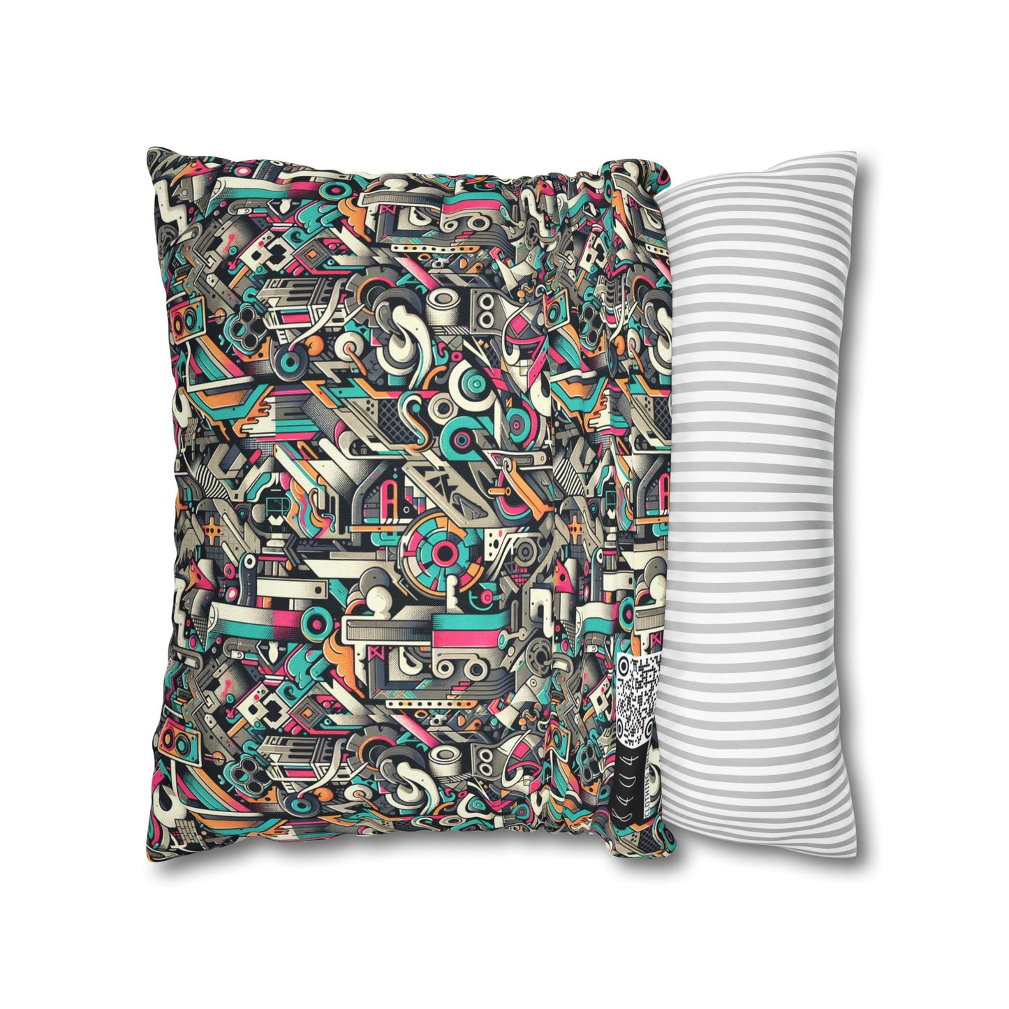 Digital Street Art Urban Street Style Spun Polyester Square Pillowcase - 8404 Design-74