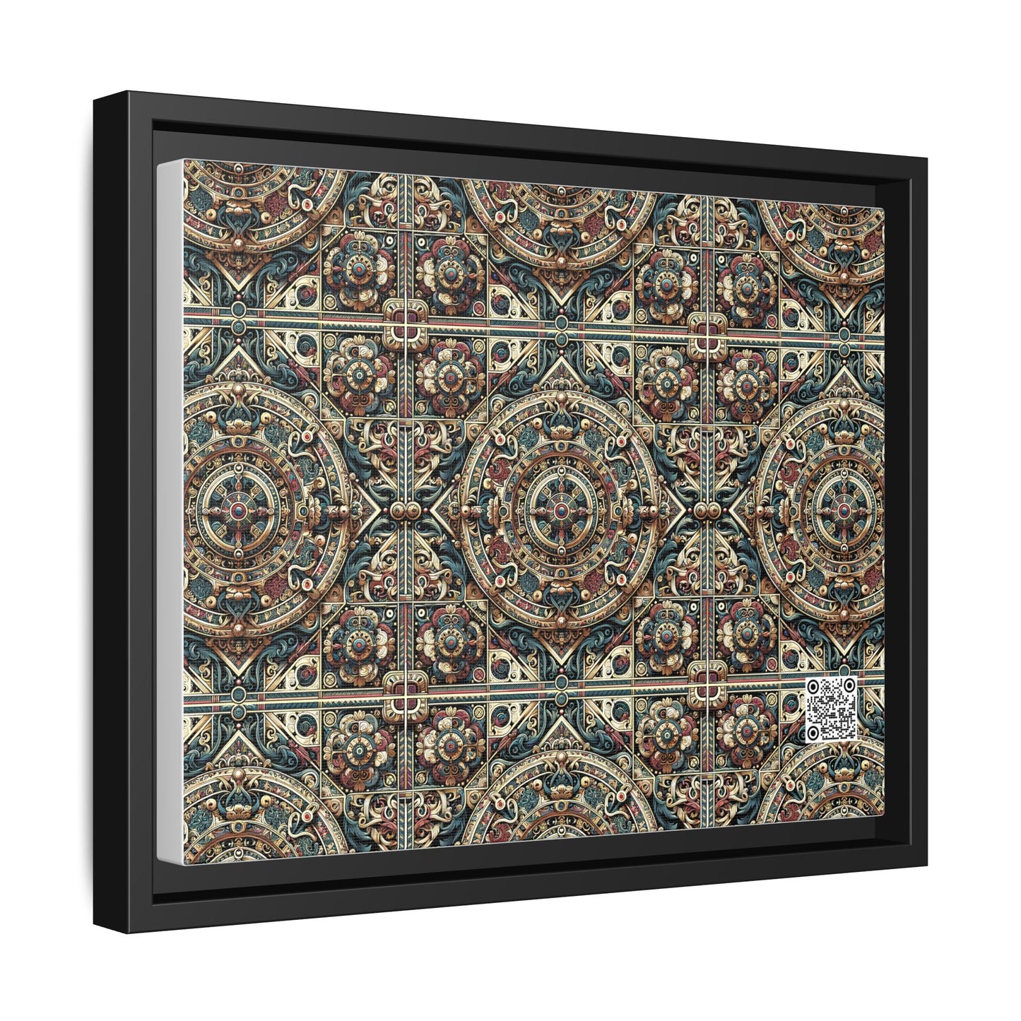 Urban Renaissance Historical Fusion With Street Edge Matte Canvas, Framed (multi-Color) - 8404 Design-57 A