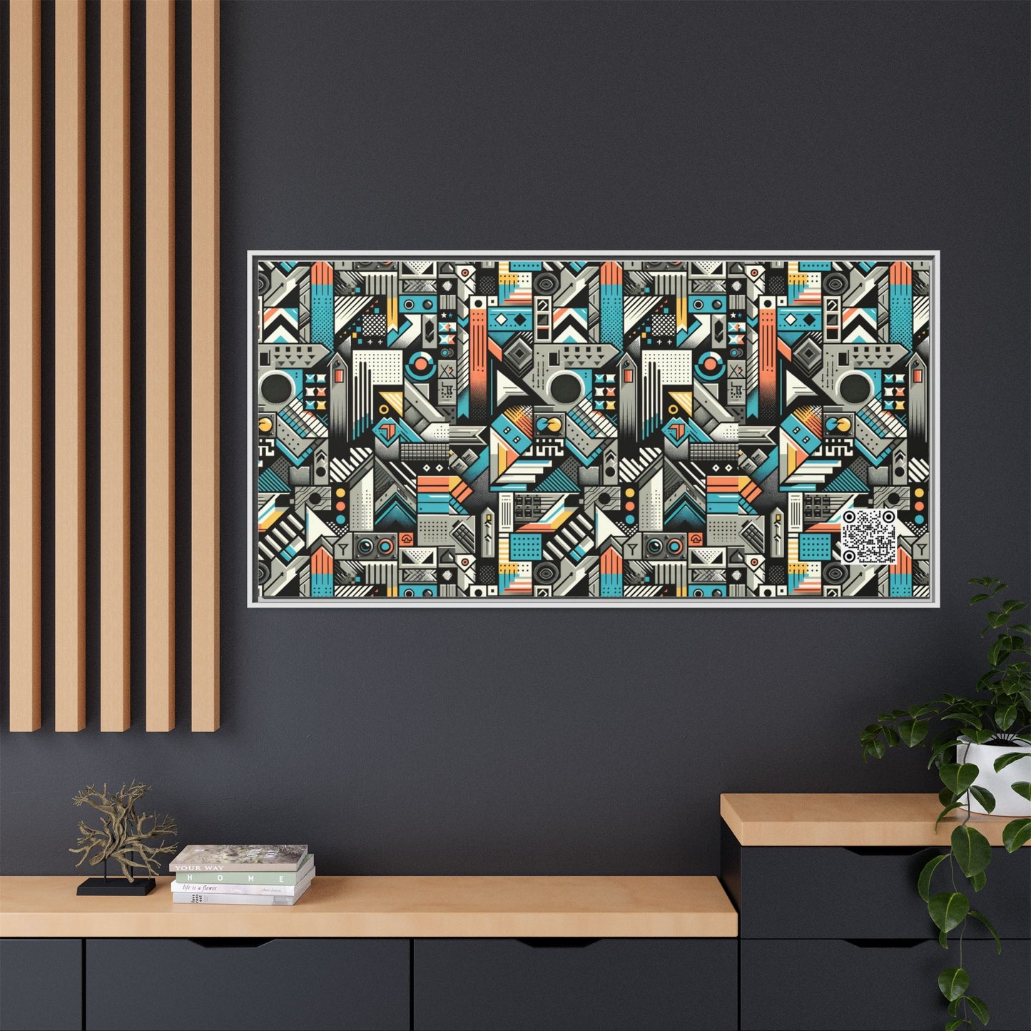 Digital Street Art Urban Street Style Matte Canvas, Framed (multi-color) - 8404 Design-81 B