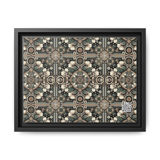 Cyber Garden Party Tech Garden Extravaganza Matte Canvas, Framed (multi-Color) - 8404 Design-66 A