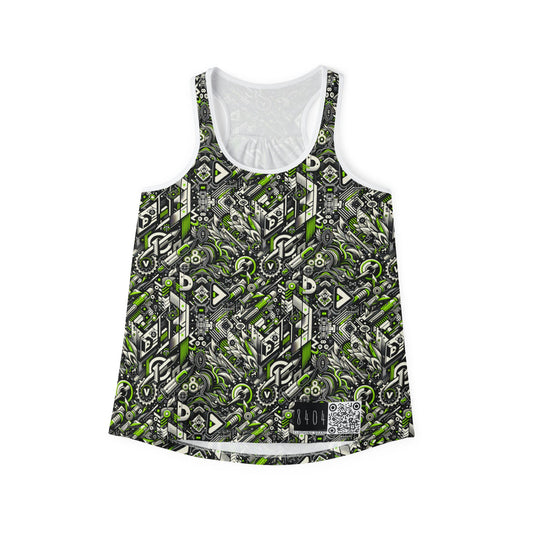Graffiti Tech Fusion Bold Streetwear Fusion Women's Tank Top - 8404 Design-59