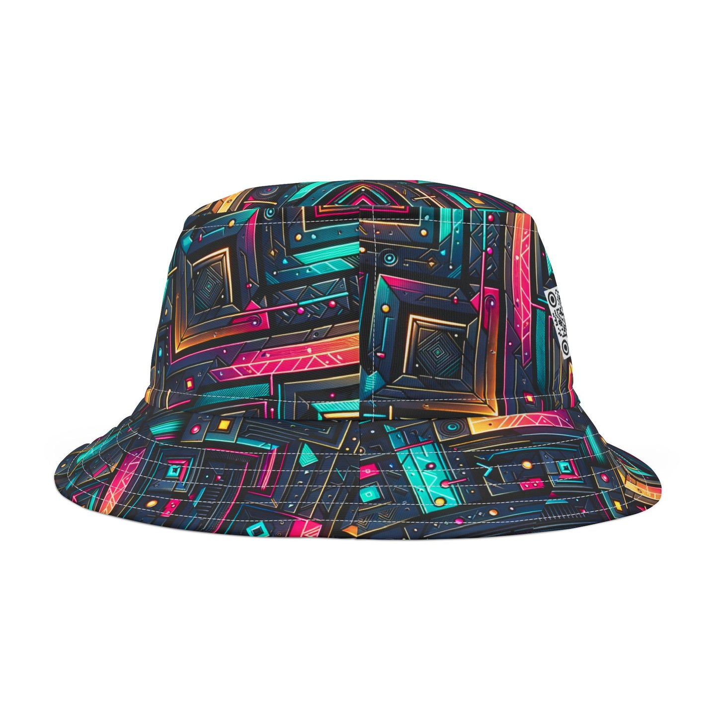 Tech-Inspired Graphics Cyberpunk Cool Bucket Hat - 8404 Design-67