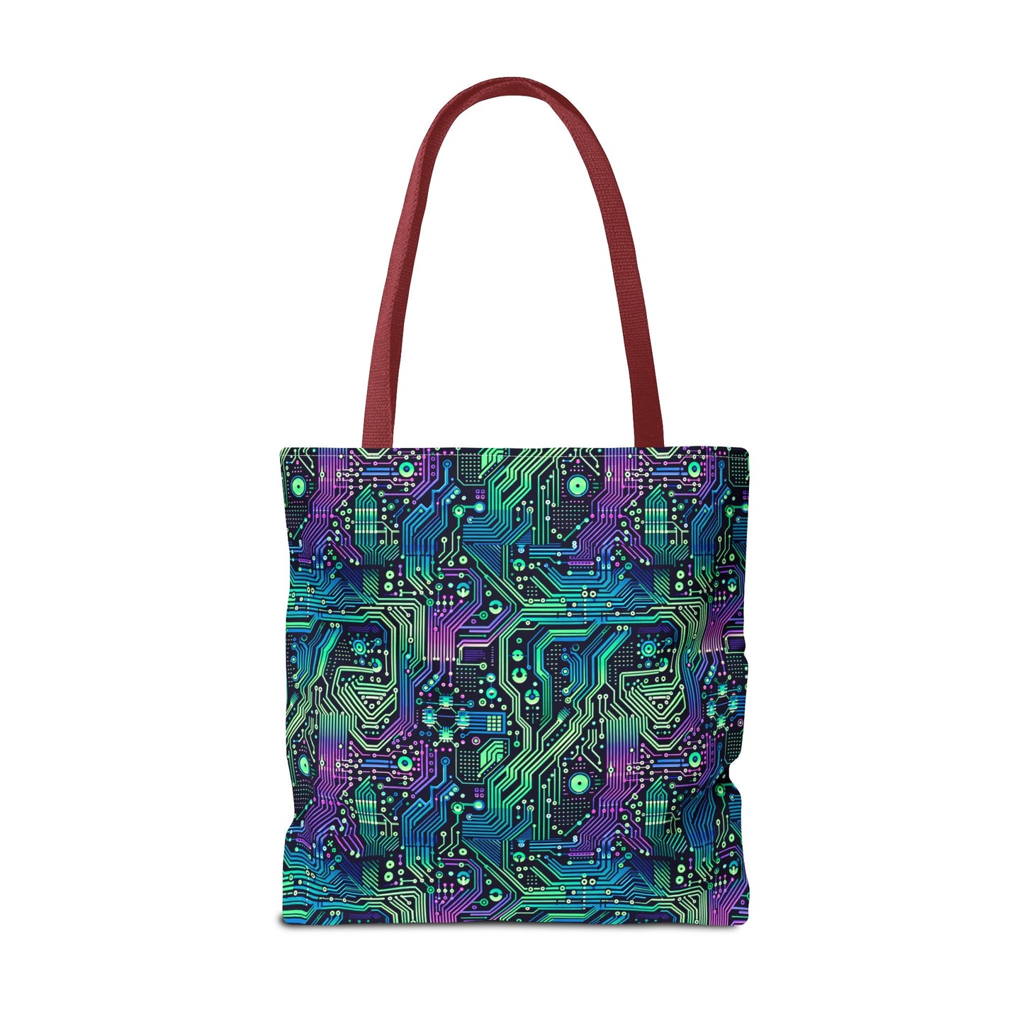 Tech-Infused Neon Tech-Forward Streetwear Tote Bag - 8404 Design-66