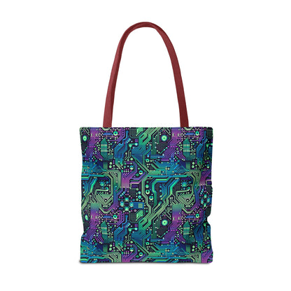 Tech-Infused Neon Tech-Forward Streetwear Tote Bag - 8404 Design-66