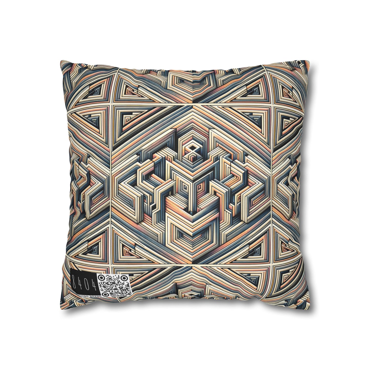 Tech Illusion Graphics Futuristic Artistry Spun Polyester Square Pillowcase - 8404 Design-52