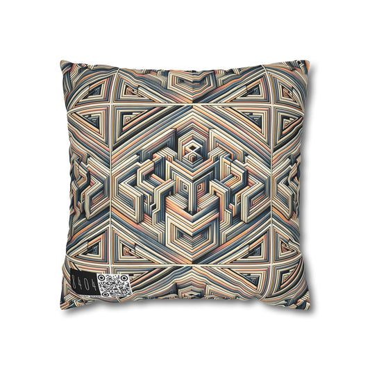 Tech Illusion Graphics Futuristic Artistry Spun Polyester Square Pillowcase - 8404 Design-52