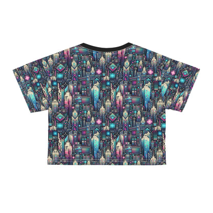 Digital Renaissance Tech-Forward Maximalism Crop Tee - 8404 Design-56