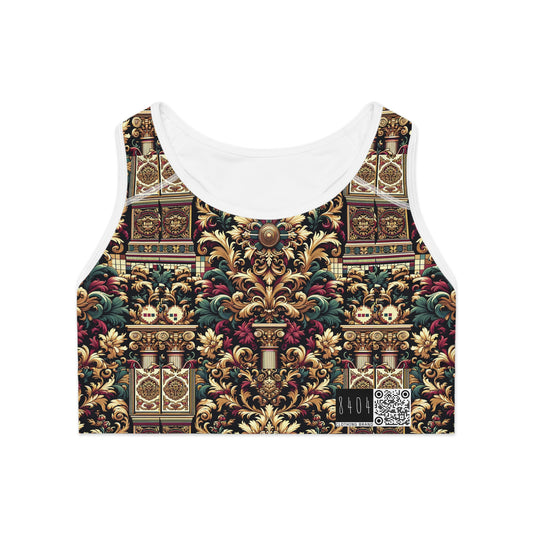 Digital Renaissance Modern Baroque Fusion Sports Bra - 8404 Design-57