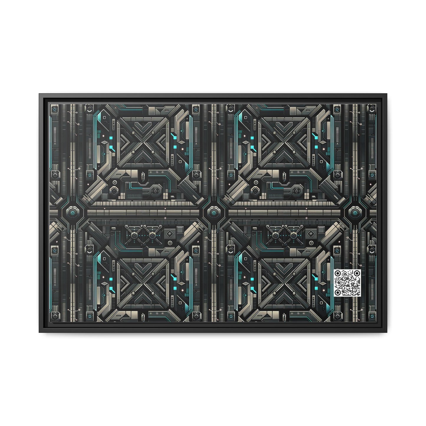 Tech Noir Futuristic Tech Aesthetic with a Dark Twist Matte Canvas, Framed (multi-color) - 8404 Design-59 A
