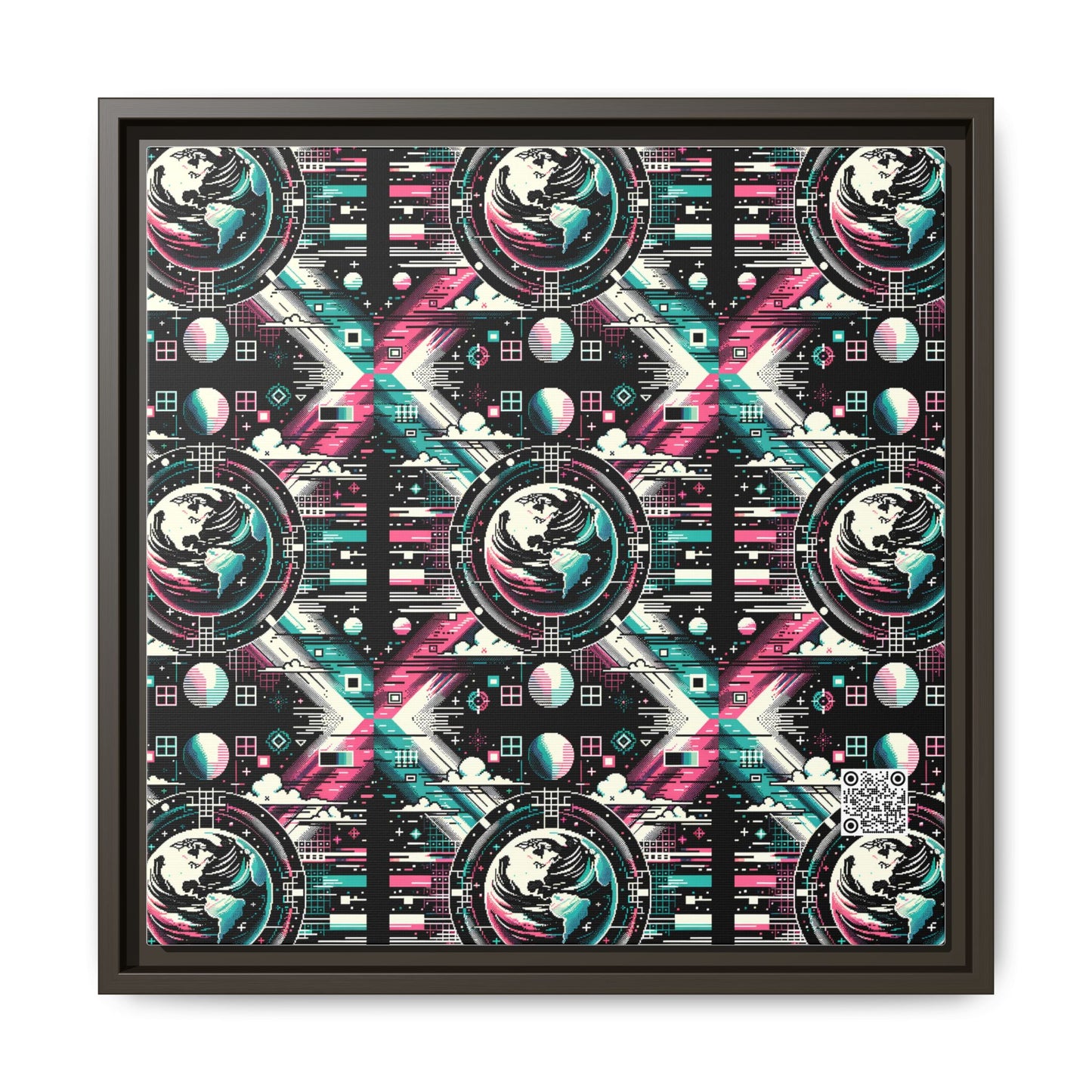 Digital Artistry Digital-native Streetwear Matte Canvas, Framed (multi-color) - 8404 Design-62 B