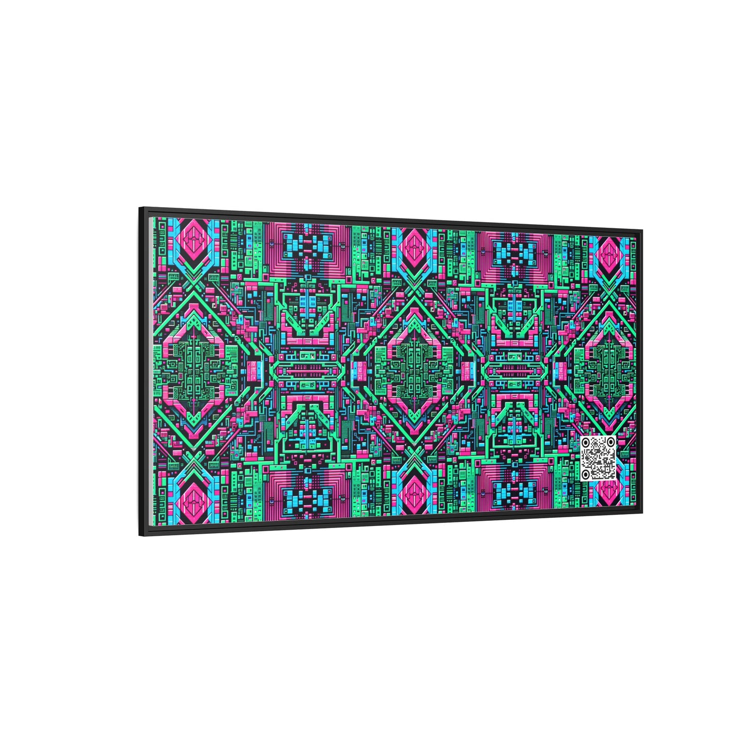 Digital Glitch Vibes Tech-Inspired Streetwear Matte Canvas, Framed (multi-Color) - 8404 Design-71 B