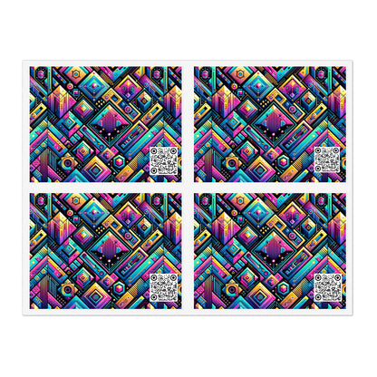 Tech-Inspired Graphics Cyberpunk Cool Sticker Sheets - 8404 Design-46