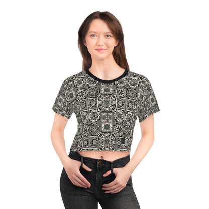 Cyber Garden Party Tech Garden Extravaganza Crop Tee - 8404 Design-45
