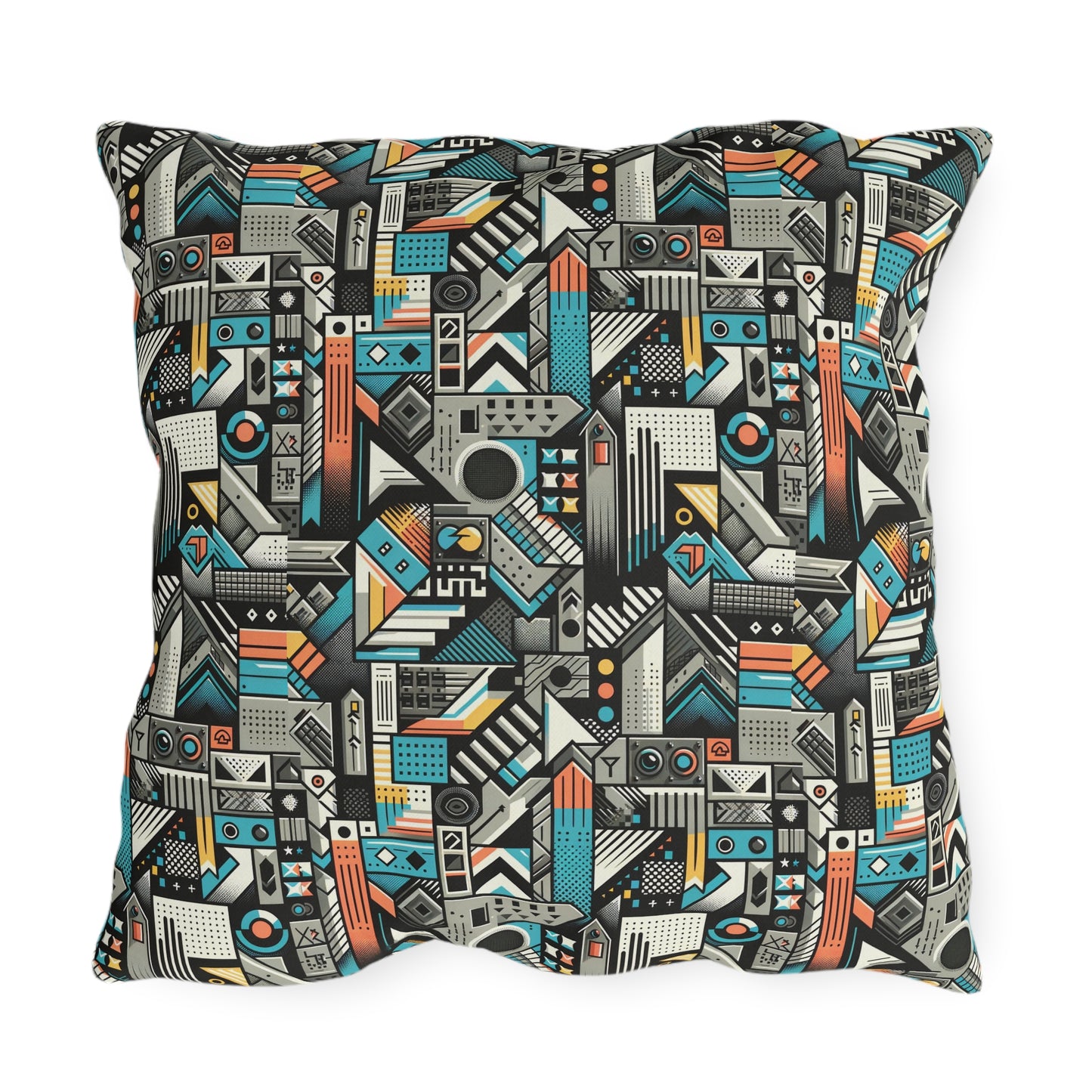 Digital Street Art Urban Street Style Outdoor Pillow - 8404 Design-81