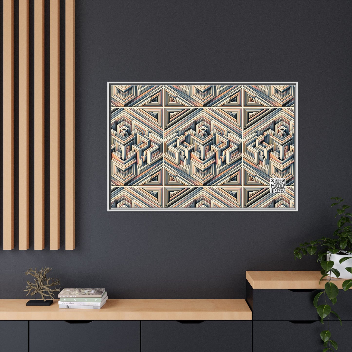 Tech Illusion Graphics Futuristic Artistry Matte Canvas, Framed (multi-color) - 8404 Design-52 A