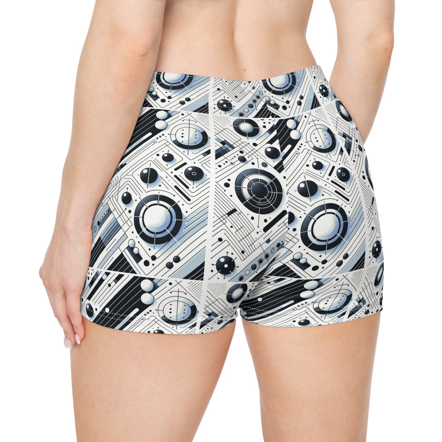 Tech Minimalism Minimalist Tech Women's Shorts - 8404 Design-70