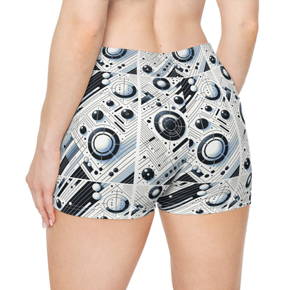 Tech Minimalism Minimalist Tech Women's Shorts - 8404 Design-70
