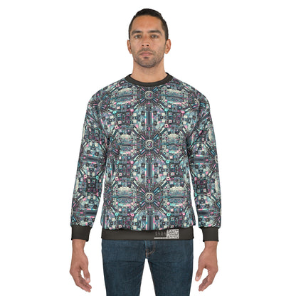 Digital Renaissance Tech-Forward Maximalism Sweatshirt - 8404 Design-44