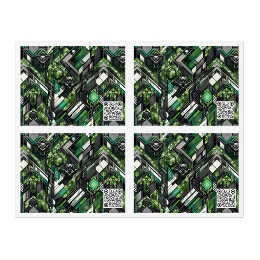 Tech Camo Fusion Tech-Forward Streetwear With a Futuristic Edge Sticker Sheets - 8404 Design-58