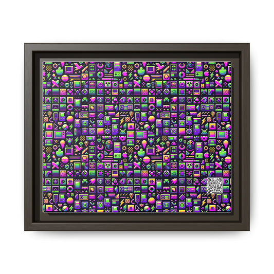 Digital Nostalgia Remix Modern Vintage Fusion Matte Canvas, Framed (multi-Color) - 8404 Design-49 B