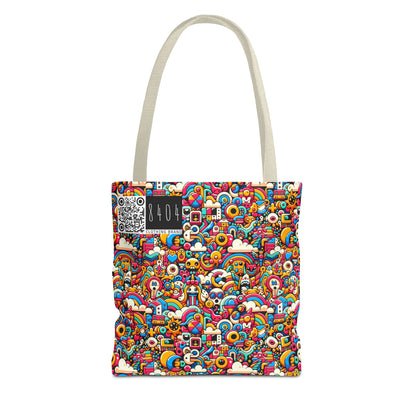 Neon Pop Playful Pop Culture Mashup Tote Bag - 8404 Design-62