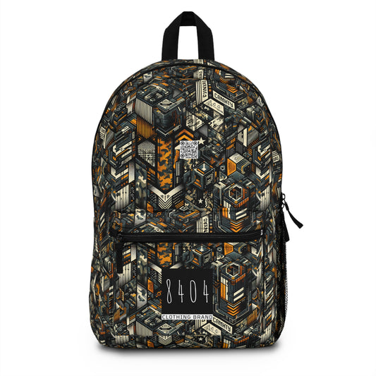 Digital Punk Futuristic Grunge Backpack - 8404 Design-44