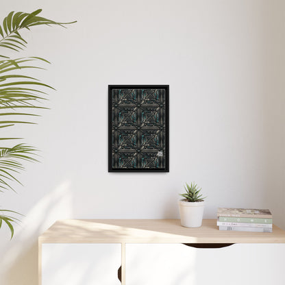 Tech Noir Futuristic Tech Aesthetic with a Dark Twist Matte Canvas, Framed (multi-color) - 8404 Design-59 B