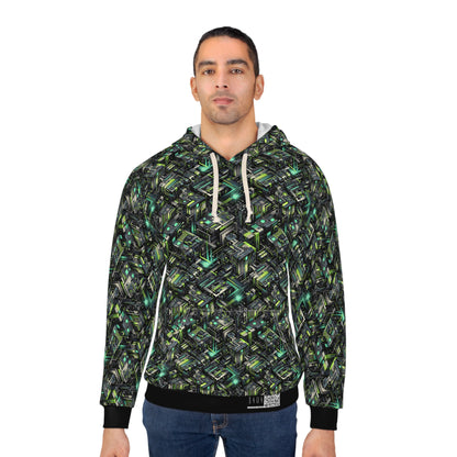 Tech-Infused Graphics Tech-Forward Streetwear Pullover Hoodie - 8404 Design-47