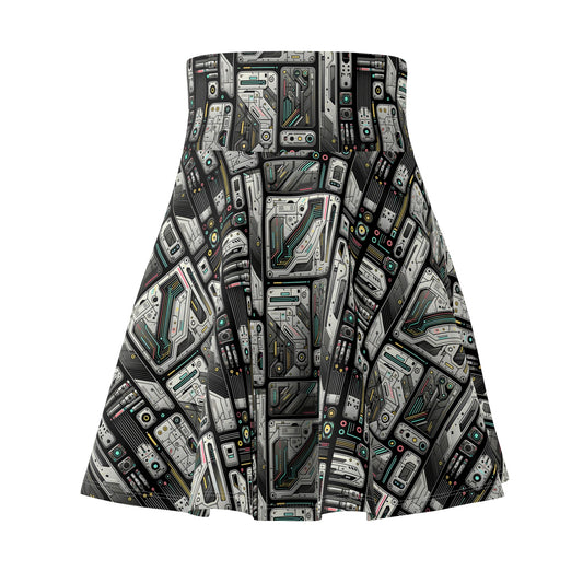 Tech Utility Gear Tech-Forward Minimalism Women's Skater Skirt - 8404 Design-45