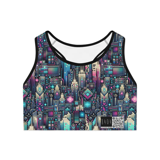 Digital Renaissance Tech-Forward Maximalism Sports Bra - 8404 Design-56
