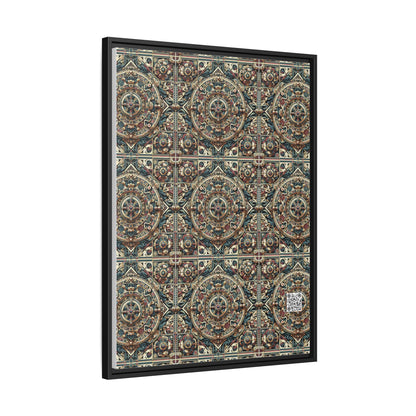 Urban Renaissance Historical Fusion With Street Edge Matte Canvas, Framed (multi-Color) - 8404 Design-57 A