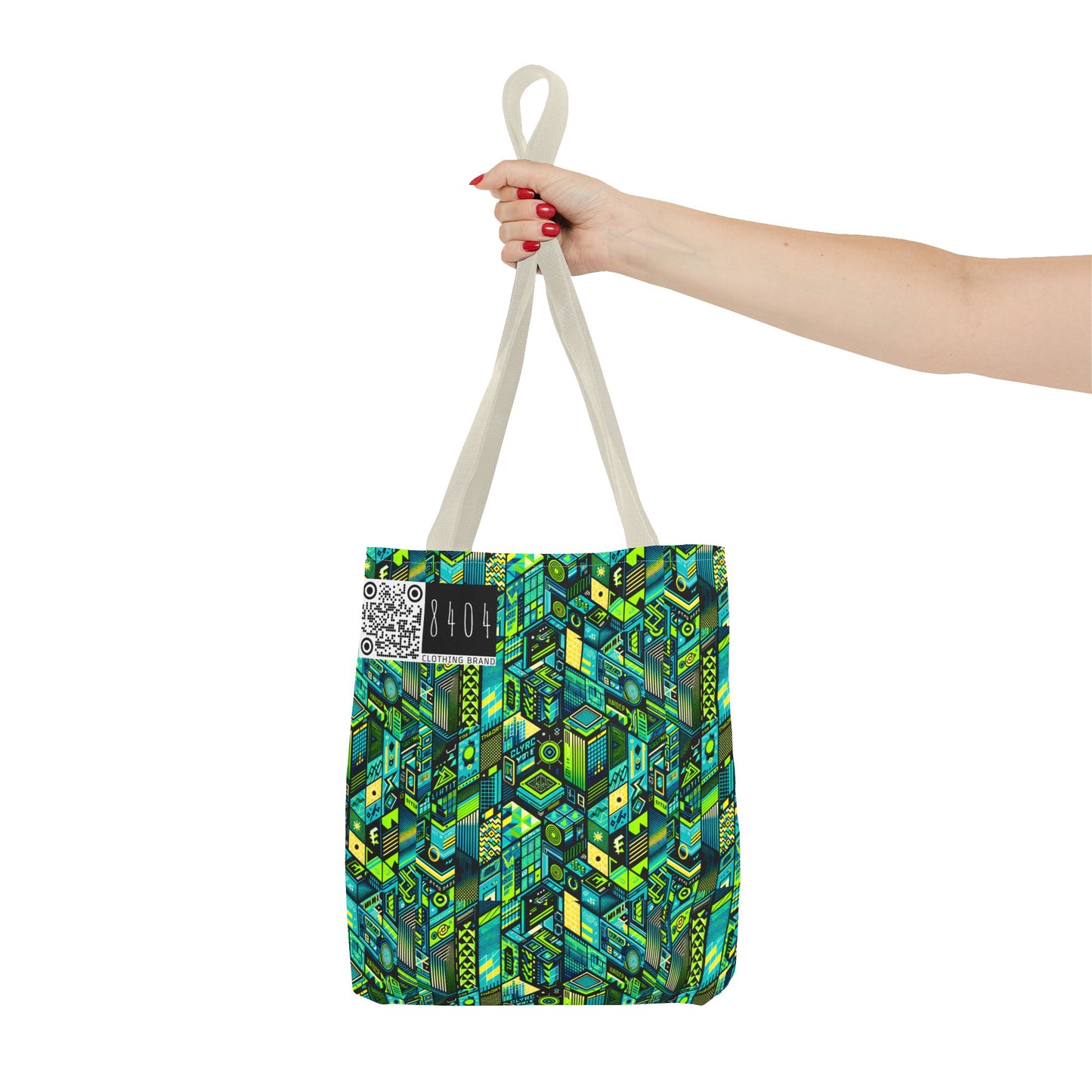 Tech-Infused Neon Tech-Forward Streetwear Tote Bag - 8404 Design-61