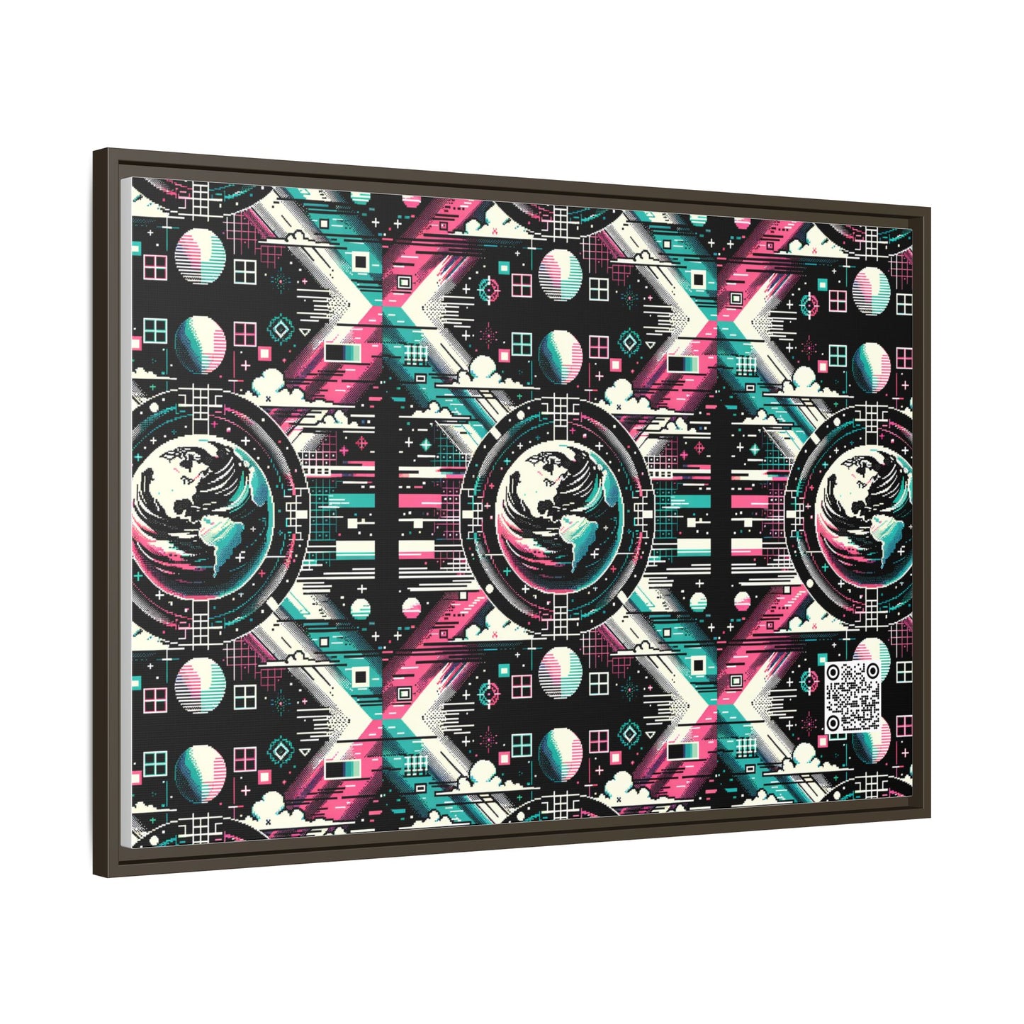 Digital Artistry Digital-native Streetwear Matte Canvas, Framed (multi-color) - 8404 Design-62 A