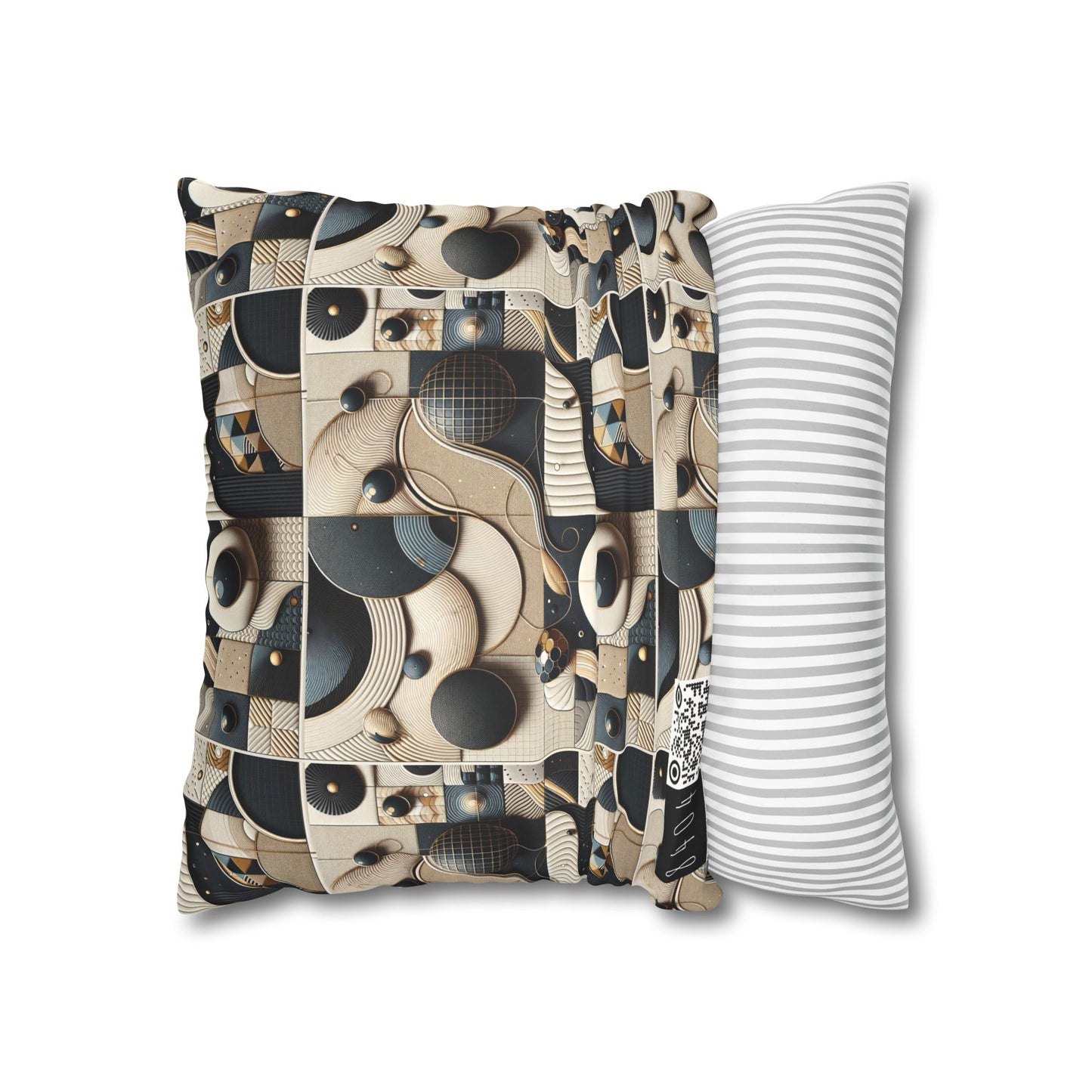 Tech-forward Luxe Streetwear Tech Luxe Fusion Faux Suede Square Pillowcase - 8404 Design-71