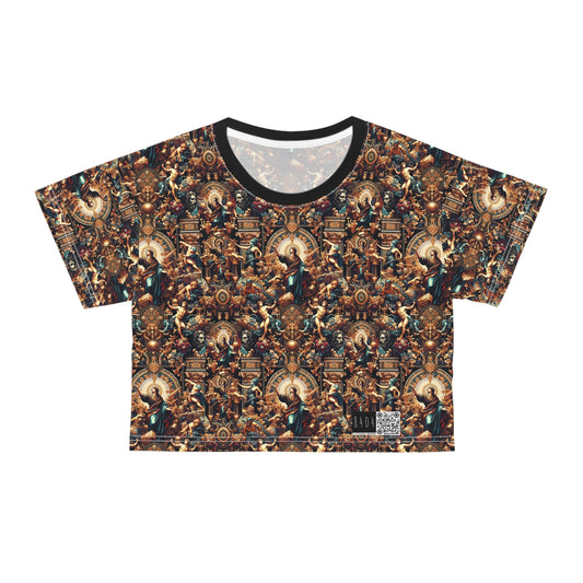 Digital Renaissance Luxurious Streetwear Inspired By Classical Art With a Modern Twist Crop Tee - 8404 Design-64