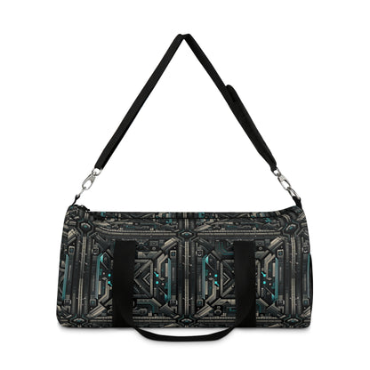 Tech Noir Futuristic Tech Aesthetic with a Dark Twist Duffel Bag - 8404 Design-59