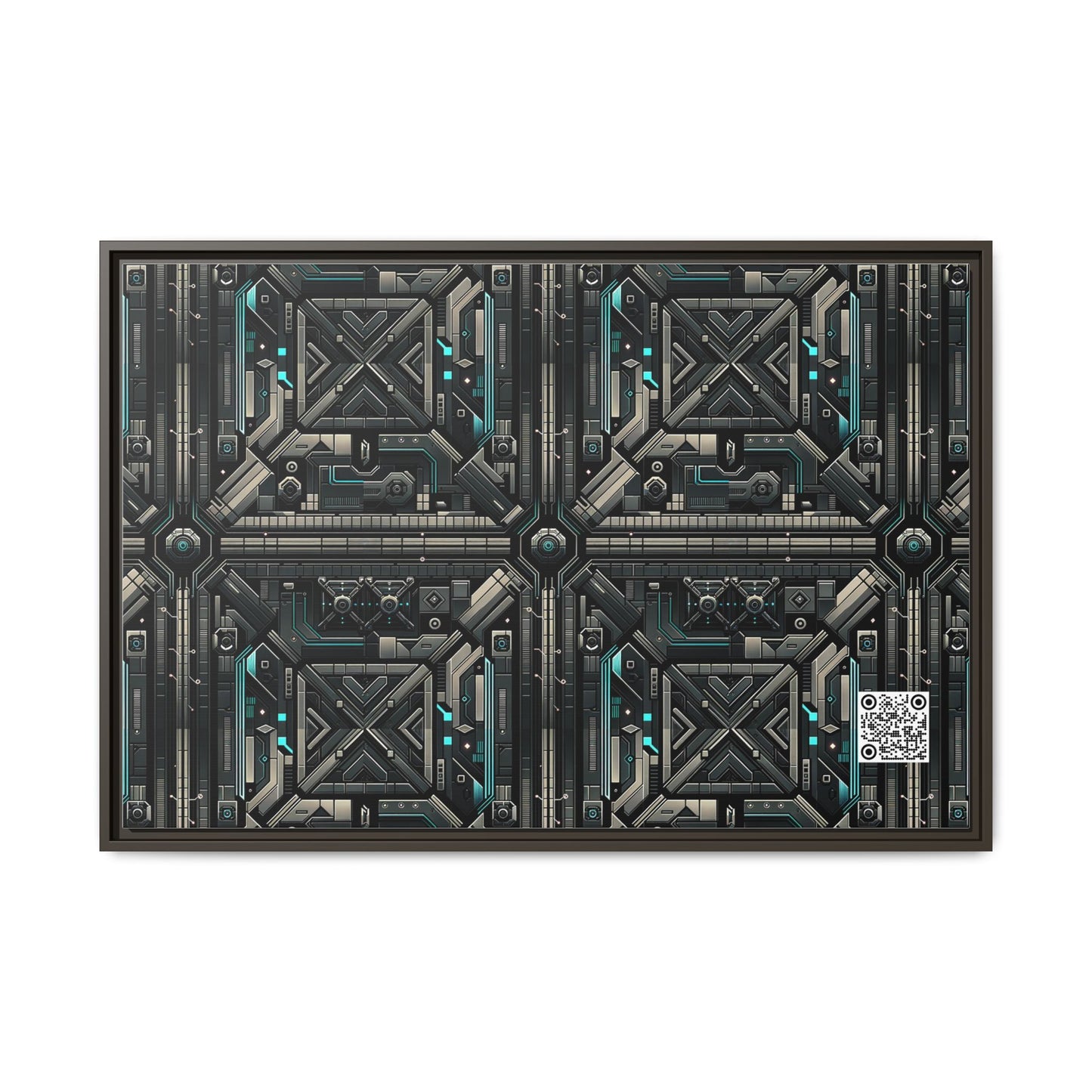 Tech Noir Futuristic Tech Aesthetic with a Dark Twist Matte Canvas, Framed (multi-color) - 8404 Design-59 A