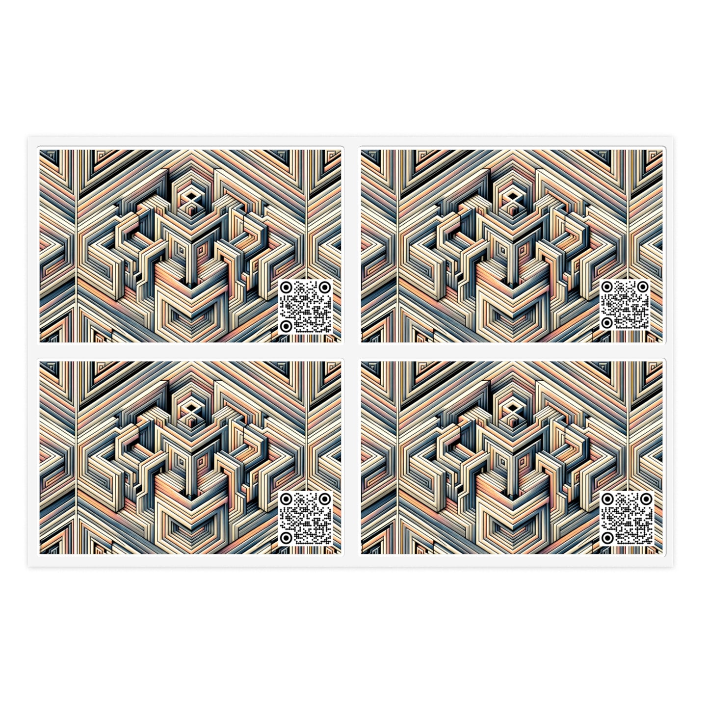 Tech Illusion Graphics Futuristic Artistry Sticker Sheet - 8404 Design-52