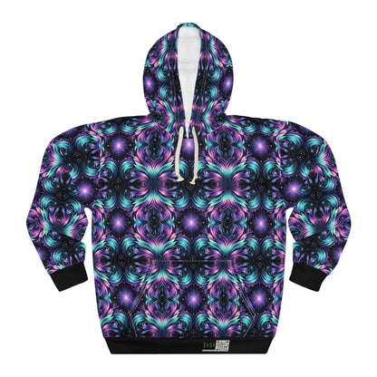 Iridescent Dream Futuristic Tech Pullover Hoodie - 8404 Design-60