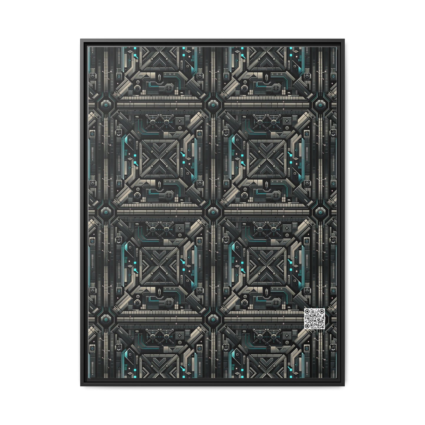 Tech Noir Futuristic Tech Aesthetic with a Dark Twist Matte Canvas, Framed (multi-color) - 8404 Design-59 A