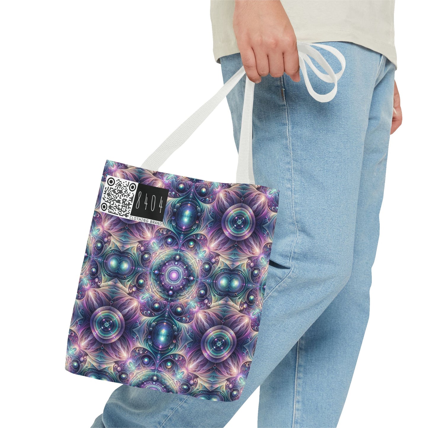 Iridescent Tech Fusion Tech-Forward Streetwear Tote Bag - 8404 Design-61
