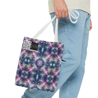 Iridescent Tech Fusion Tech-Forward Streetwear Tote Bag - 8404 Design-61