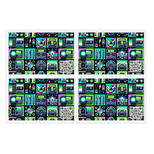 Retro Tech Graphics Tech-Inspired Nostalgia Sticker Sheets - 8404 Design-55
