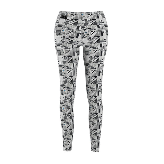 Digital Minimalism Minimalist Tech Women's Cut & Sew Casual Leggings - 8404 Design-52