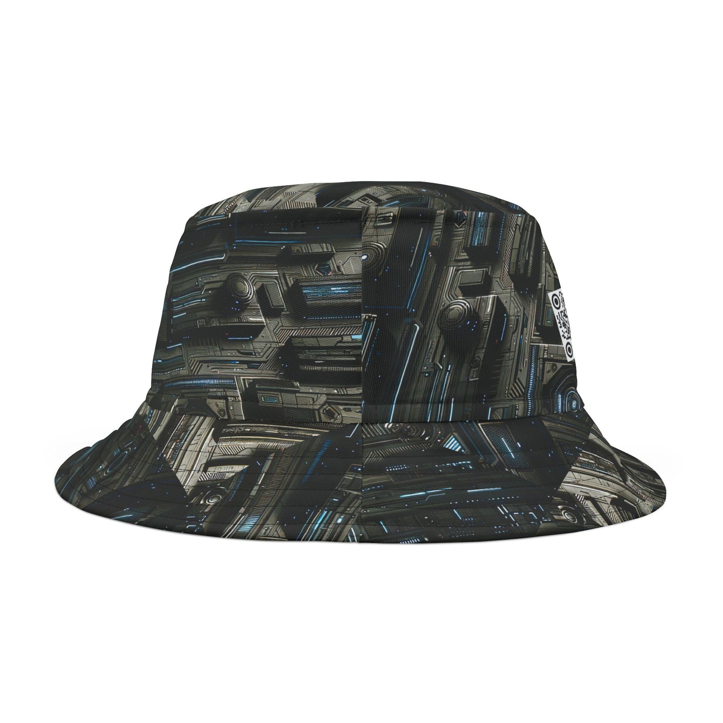 Tech Noir Futuristic Tech Aesthetic with a Dark Twist Bucket Hat - 8404 Design-53