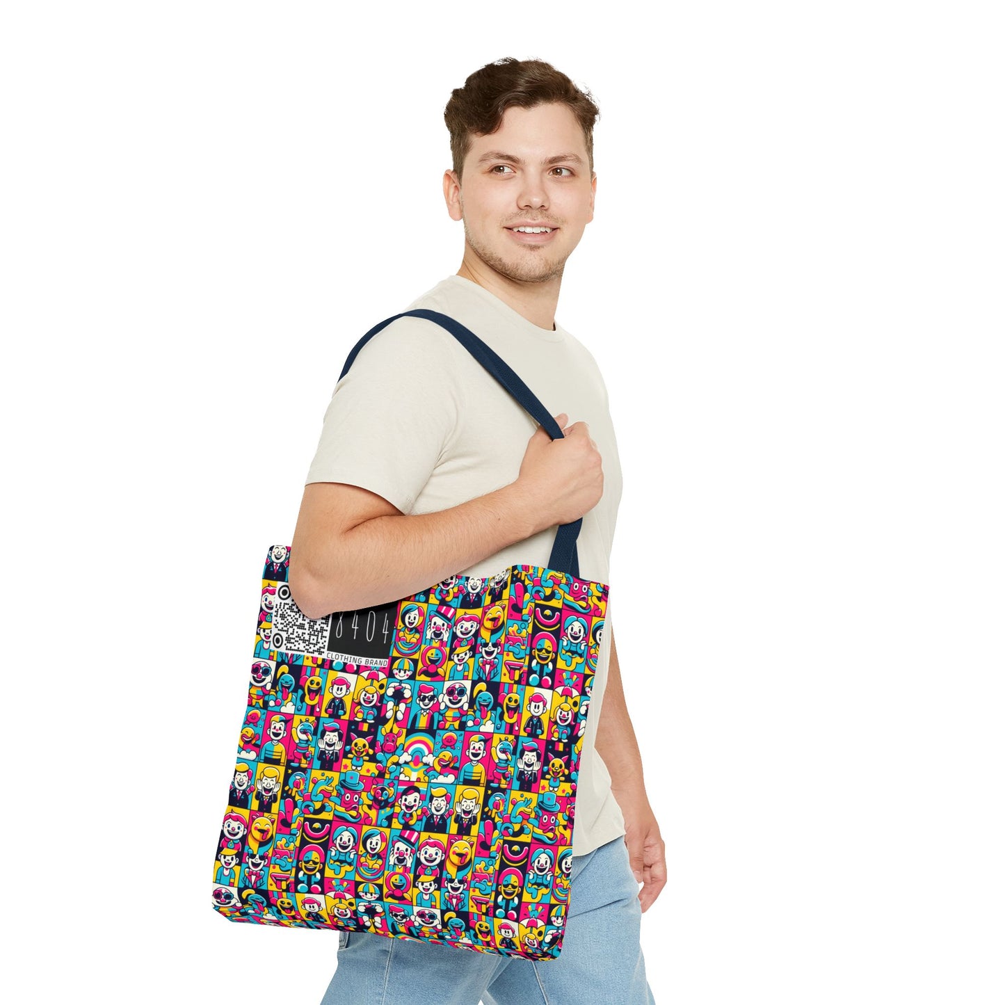 Neon Pop Playful Pop Culture Mashup Tote Bag - 8404 Design-60