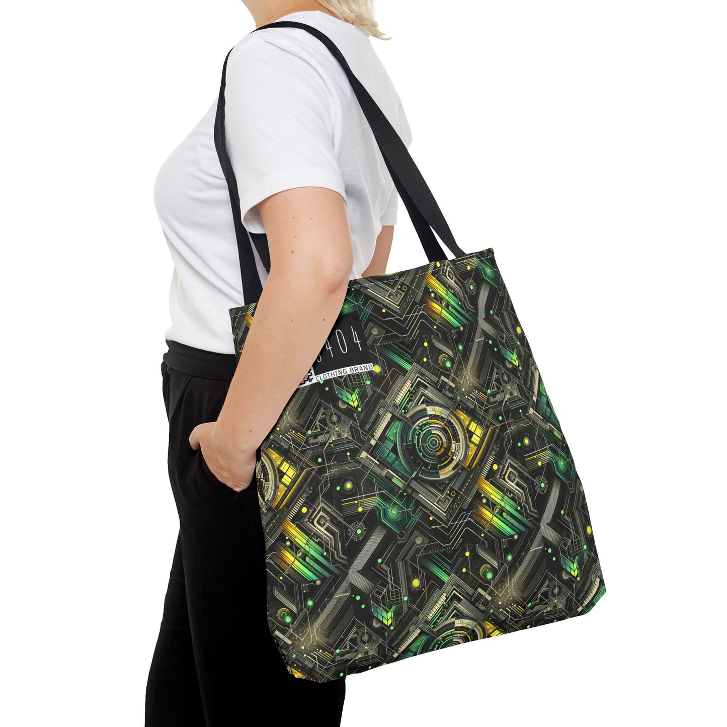 Tech Noir Graphics Tech-Inspired Streetwear Tote Bag - 8404 Design-57