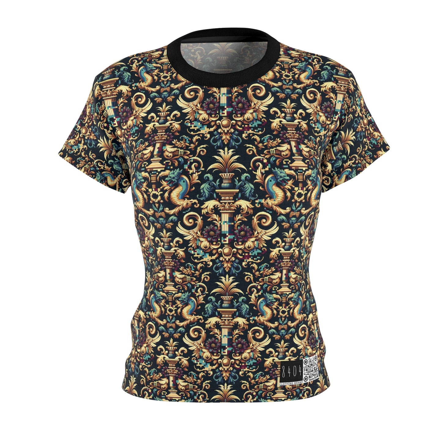 Digital Renaissance Modern Baroque Fusion Women's Cut & Sew Tee - 8404 Design-57
