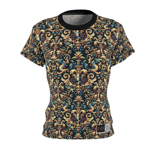 Digital Renaissance Modern Baroque Fusion Women's Cut & Sew Tee - 8404 Design-57
